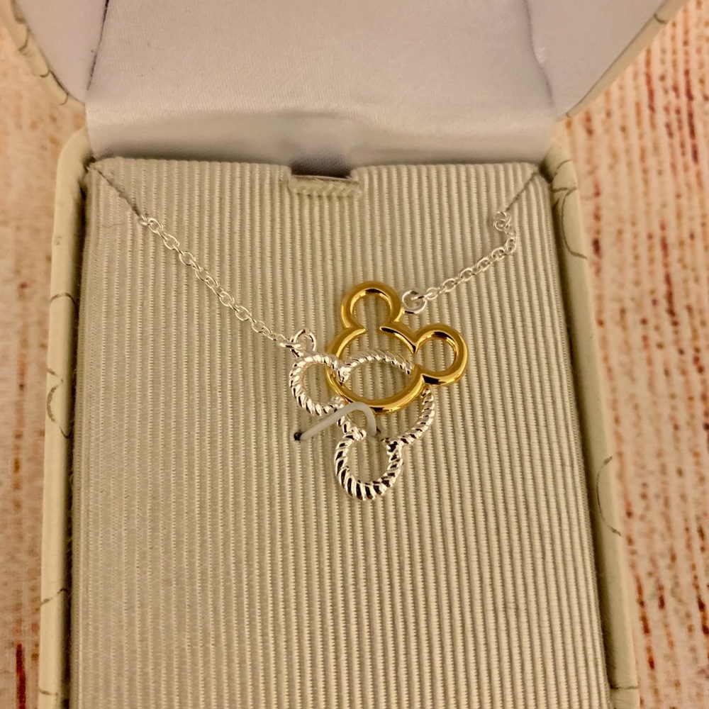 Disney Interlocking Two Tone Mickey Necklace
